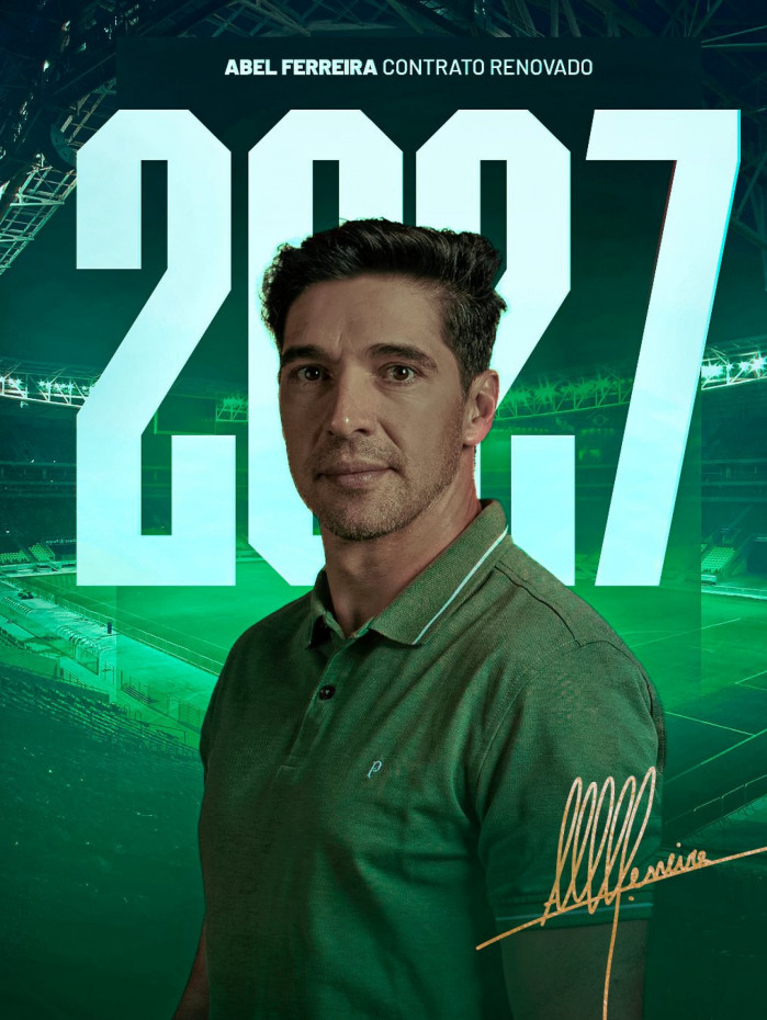 Abel Ferreira renovou com o Palmeiras