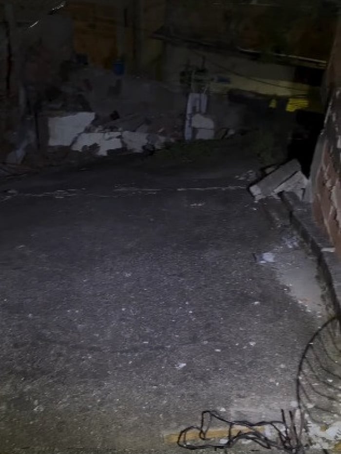 Im&oacute;vel desabou ap&oacute;s explos&atilde;o no Morro do Salgueiro