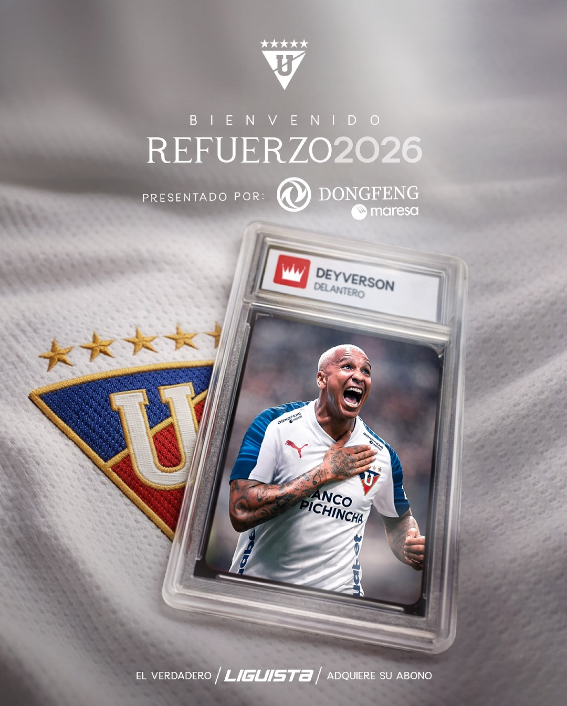 Deyverson foi anunciado como reforço da LDU para 2026