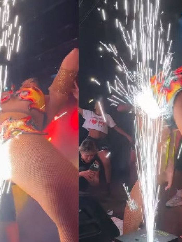 Gaby Amarantos faz performance inusitada durante show 