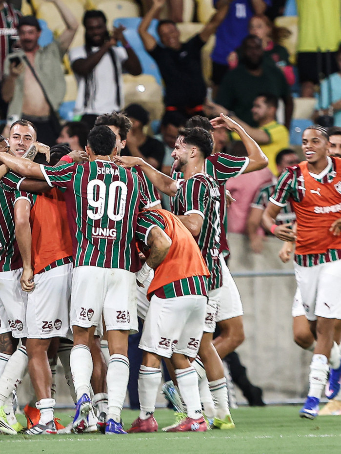 Comemora&ccedil;&atilde;o dos jogadores do Fluminense