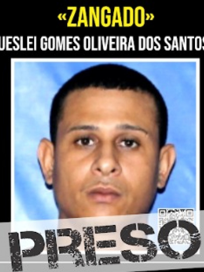 Foi preso em Belford Roxo o criminoso Ueslei Gomes Oliveira dos Santos, vulgo \'Zangado\', de 38 anos, ligado ao Terceiro Comando Puro (TCP)