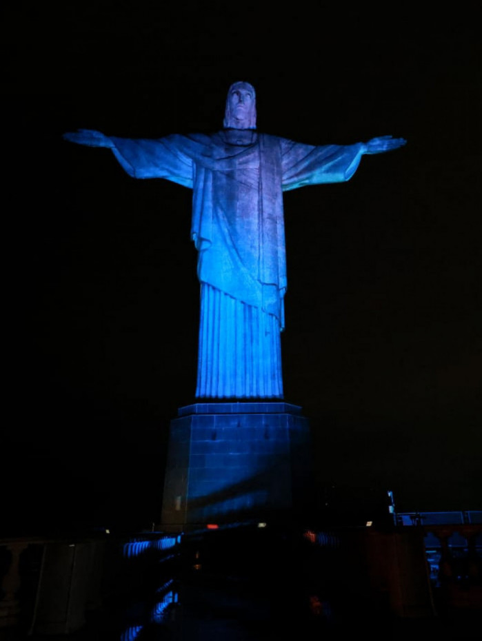 Dia Mundial da Conscientiza&ccedil;&atilde;o sobre o Autismo: Cristo Redentor ganha ilumina&ccedil;&atilde;o azul