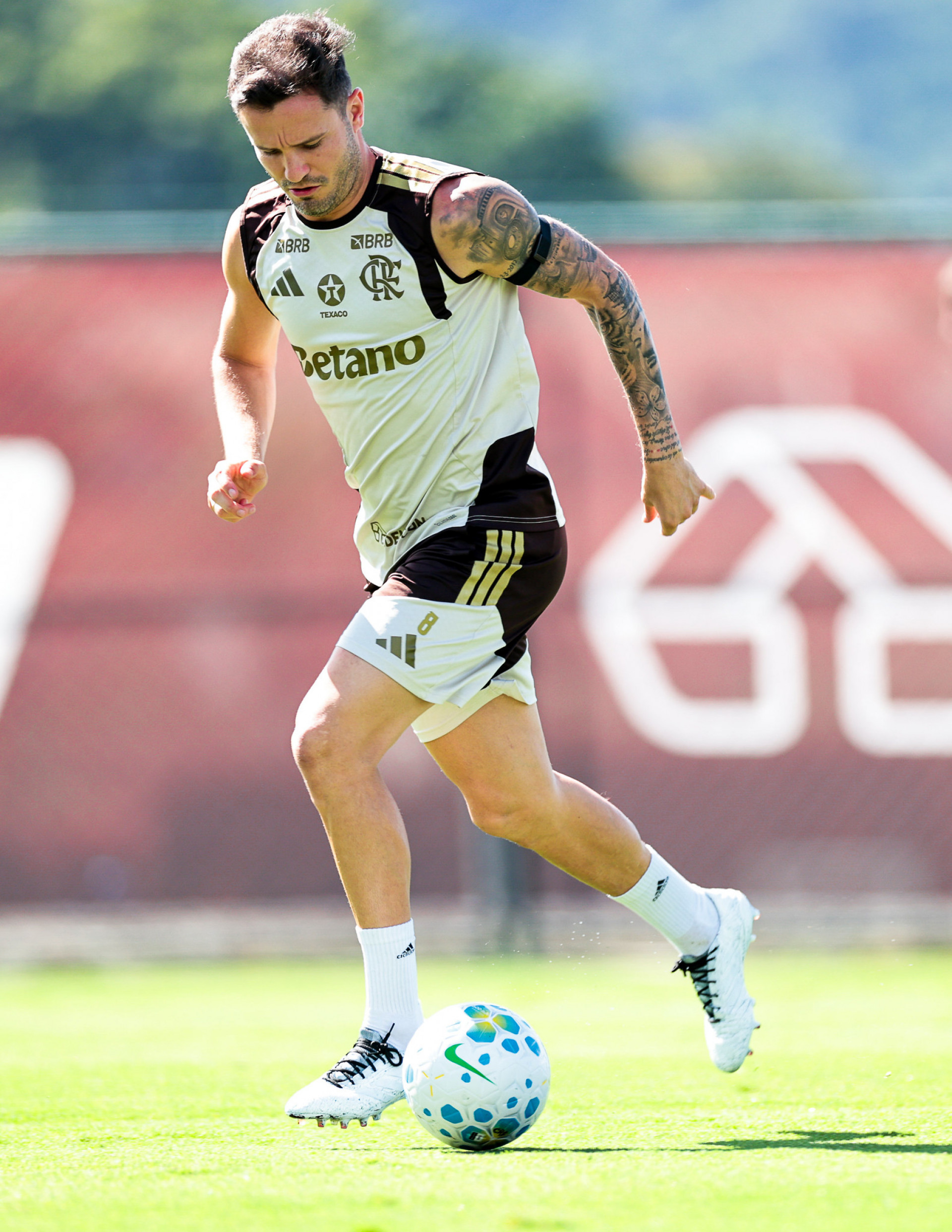 Saul em treino no CT George Helal