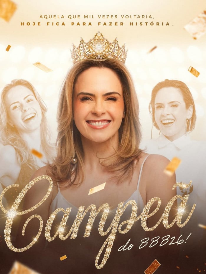 Ana Paula venceu o reality show com 75,94% dos votos 