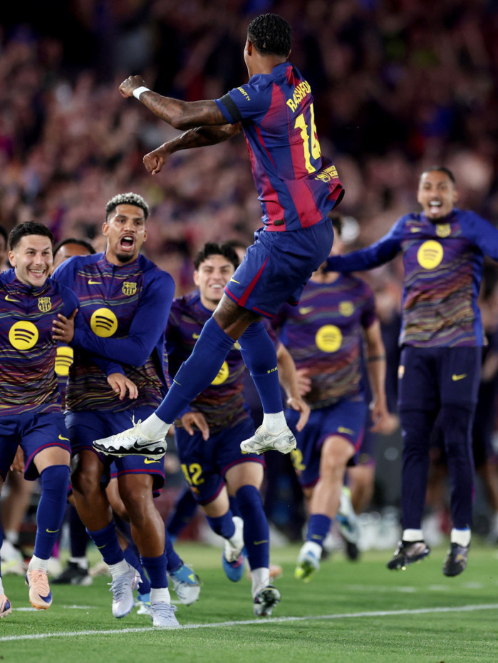 Comemora&ccedil;&atilde;o de Rashford abriu o placar no Camp Nou