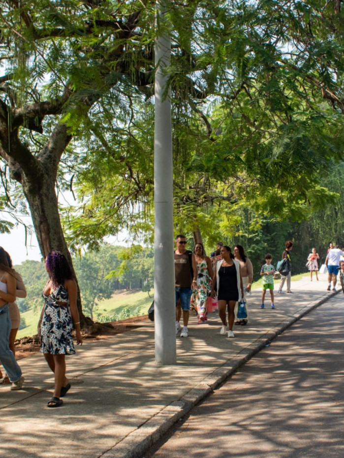 Cen&aacute;rio era de tranquilidade para quem decidiu aproveitar o domingo na Quinta da Boa Vista