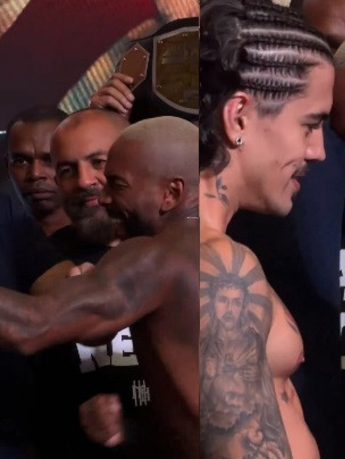 Nego do Borel agride Biel durante pesagem antes de luta no 'Fight Music Show'