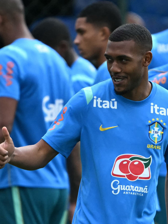 Rayan em treino da sele&ccedil;&atilde;o brasileira