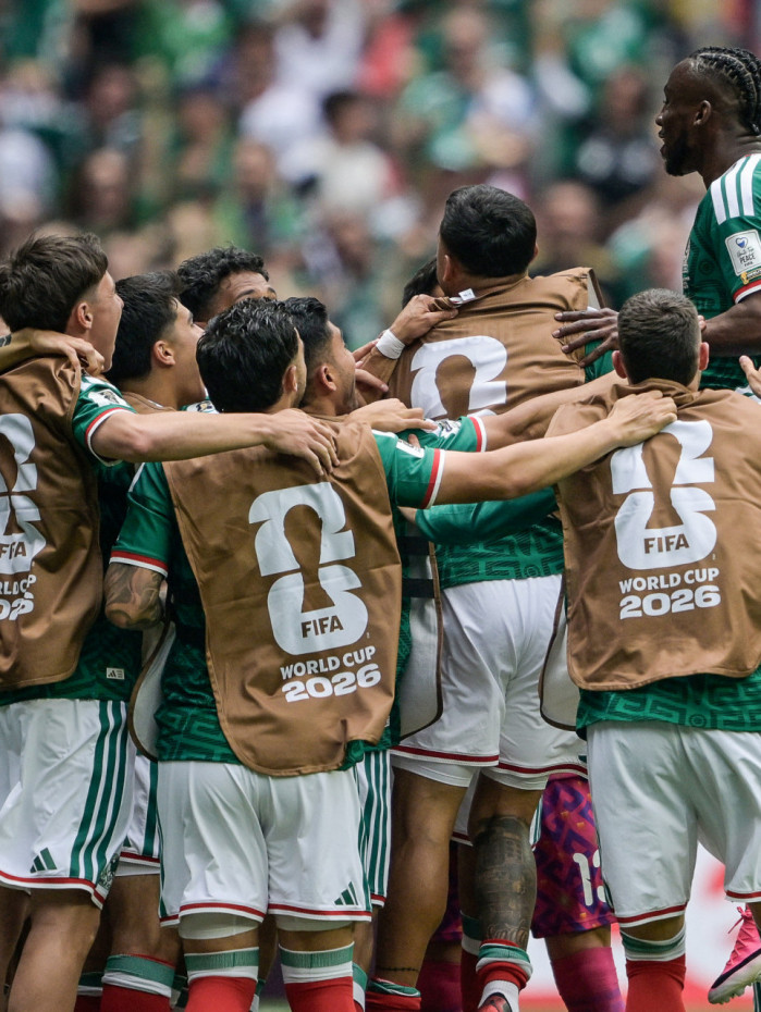 Comemora&ccedil;&atilde;o dos jogadores da sele&ccedil;&atilde;o mexicana