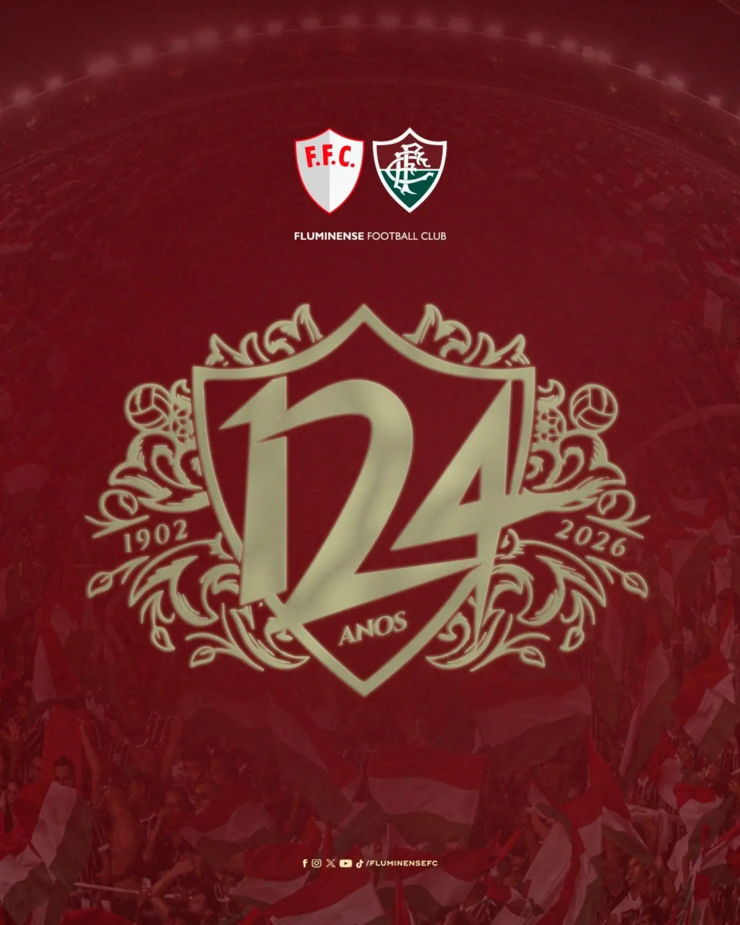 Fluminense celebra os 124 anos