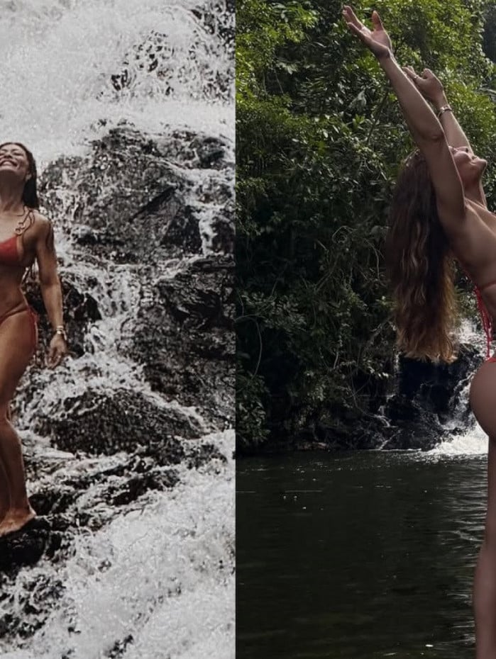 Juliana Paes exibe as curvas em dia de cachoeira