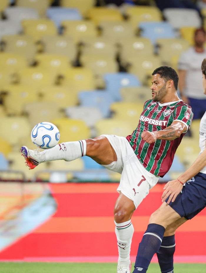 Lance do jogo entre Fluminense e Independiente Rivadavia
