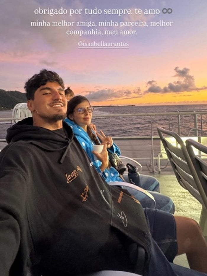 Gabriel Medica se declarou para a mulher, Isabella Arantes 