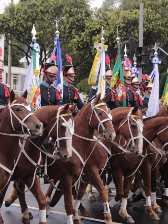 Desfile c&iacute;vico-militar reuniu p&uacute;blico na Avenida Presidente Vargas, no Centro