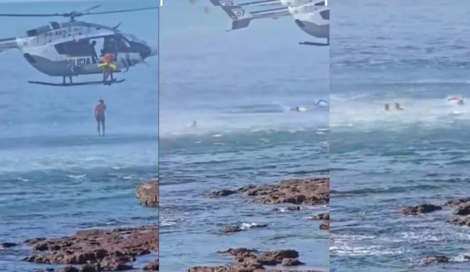 Homem tenta fugir nadando no mar e &eacute; capturado por helic&oacute;ptero da pol&iacute;cia em Fortaleza