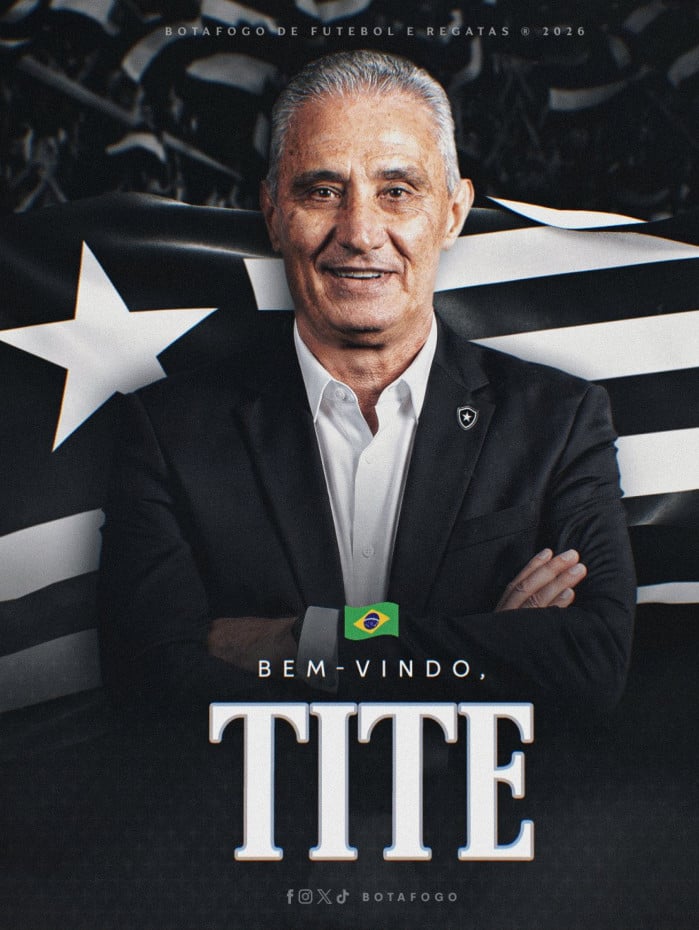 Tite foi oficializado pelo Botafogo