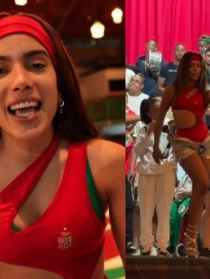  Anitta esteve na quadra da Grande Rio