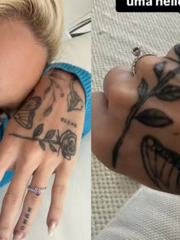 Karoline Lima se arrepende de tatuagens e brinca: 'Fubanguice'
