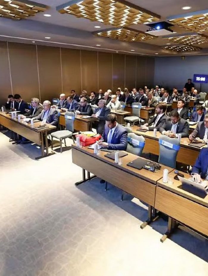 Reuni&atilde;o entre clubes na sede da CBF em maio deste ano