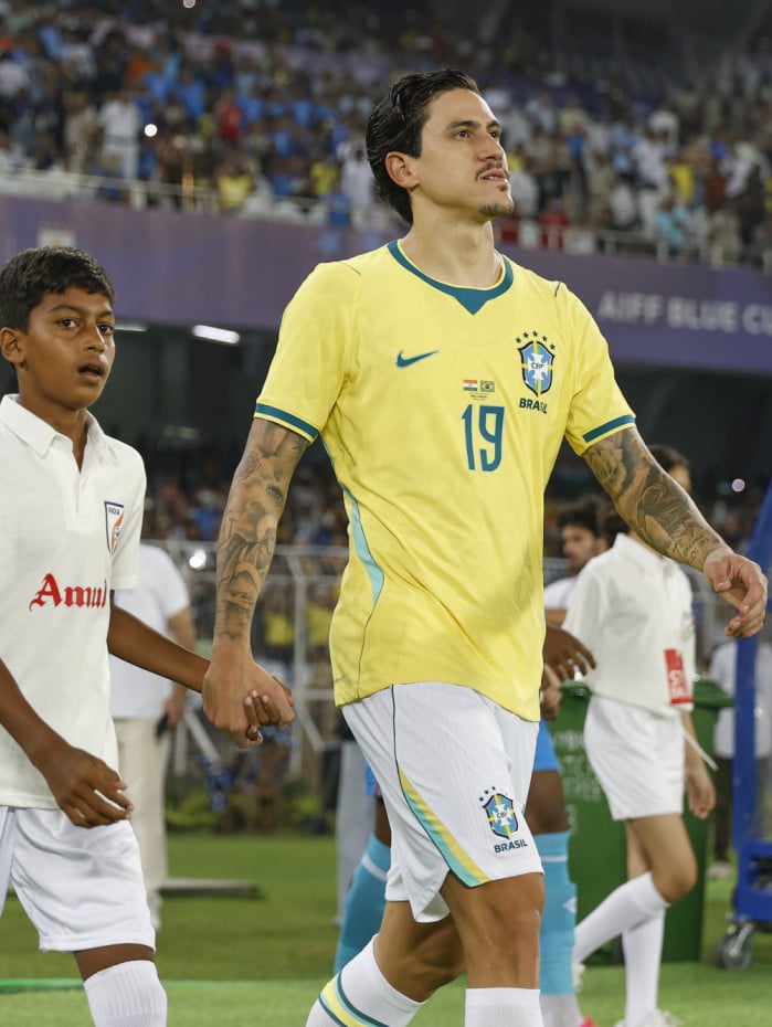 Pedro marcou um dos gols da goleada do Brasil sobre a &Iacute;ndia