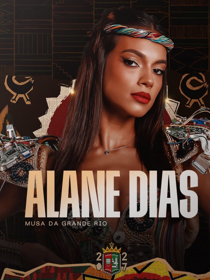 Grande Rio anunciou perman&ecirc;ncia de Alane Dias no posto de musa 