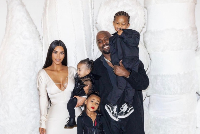 Kim Kardashian, Kanye West e os 3 filhos