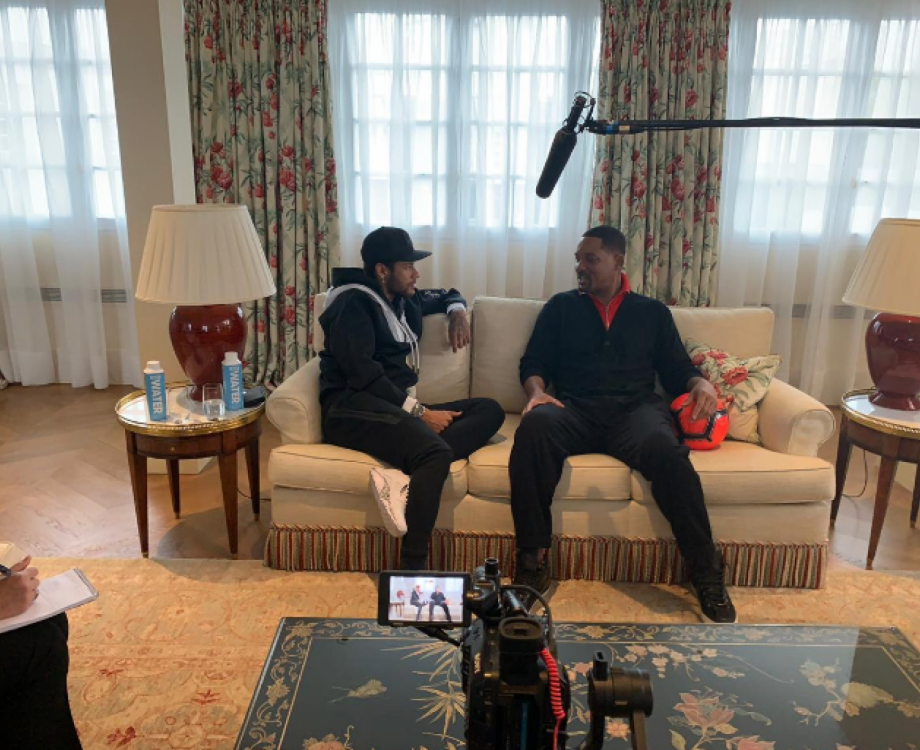 Neymar recebe visita surpresa de Will Smith 