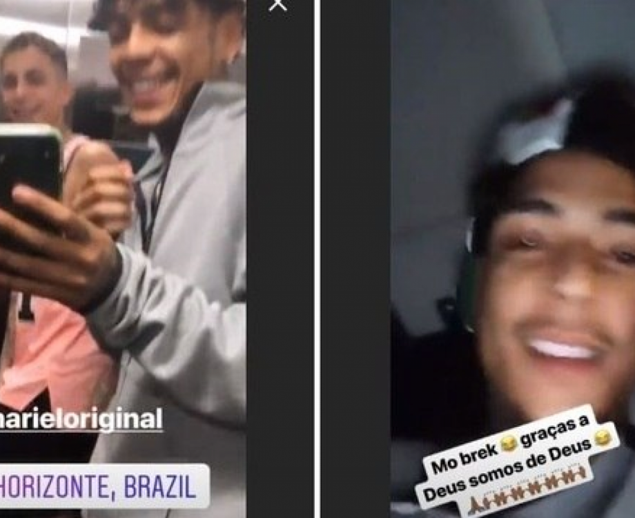 MC Kevin e amigo sendo levados na viatura
