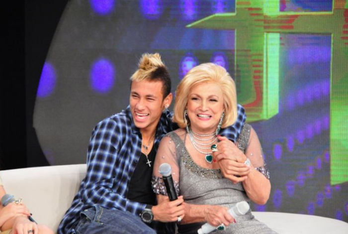 Jogador Neymar durante participação no programa 'Hebe'