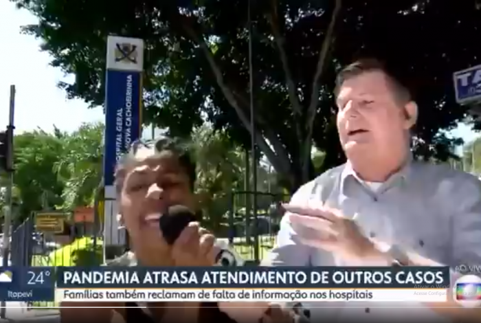 Mulher invade link da TV Globo