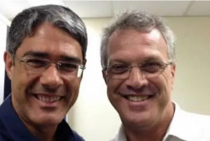 William Bonner com Pedro Bial, no 'Conversa com Bial',na TV Globo