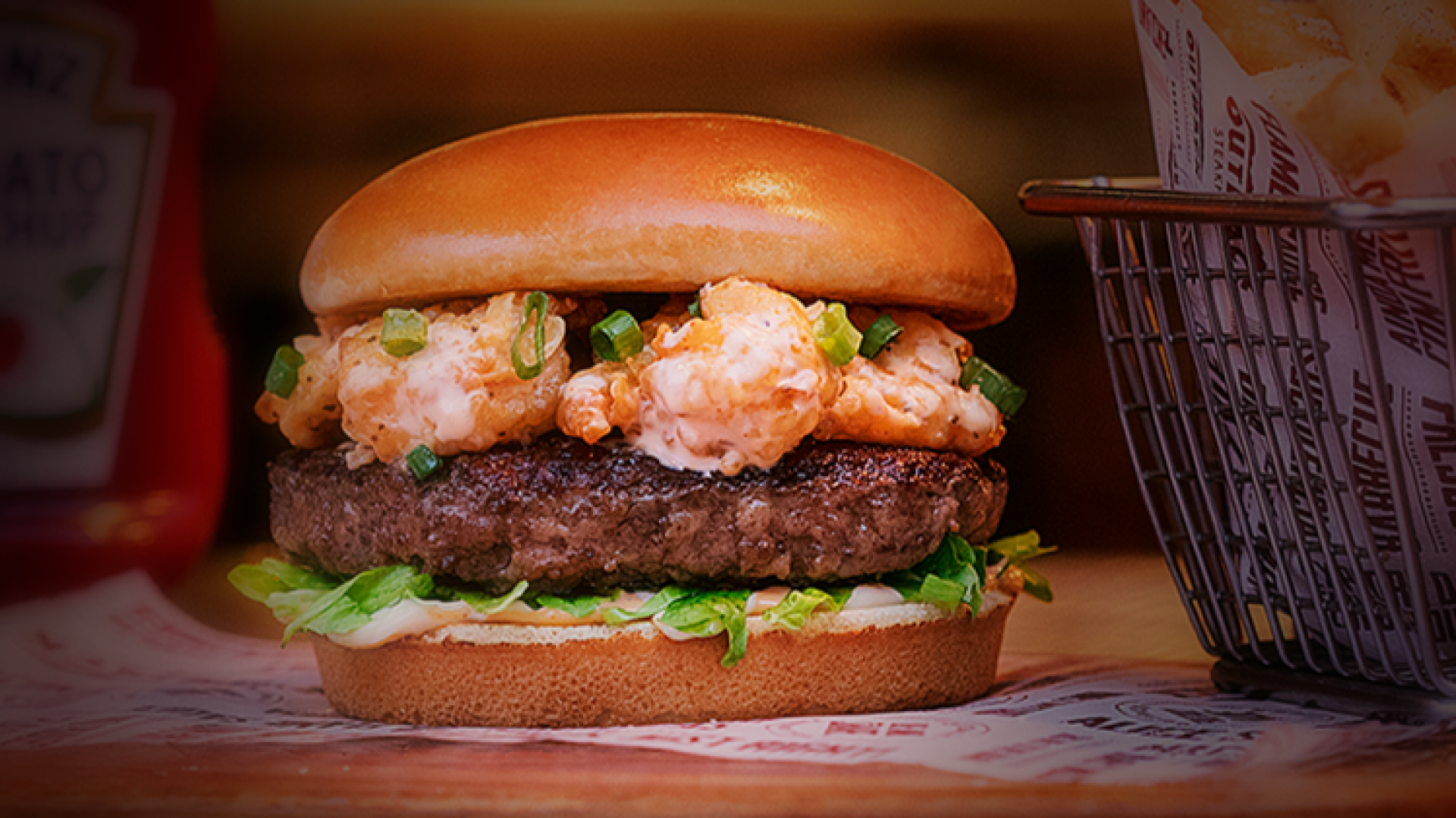 Fire Cracker Shrimp Burger 