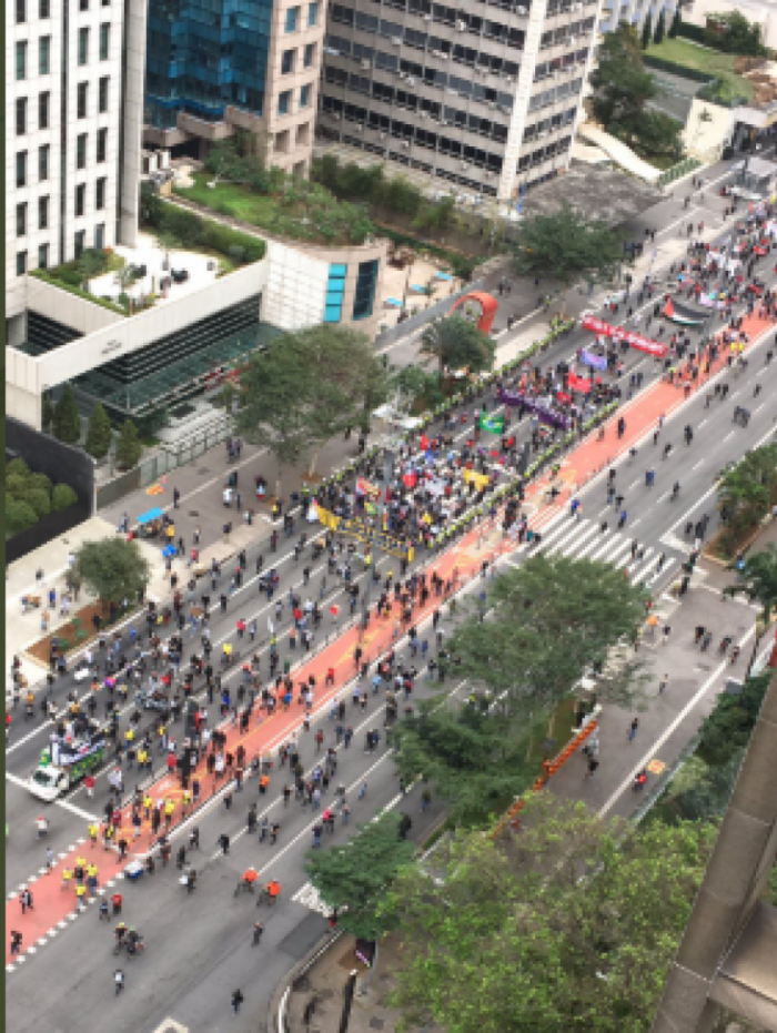 Protesto na Avenida Paulista
