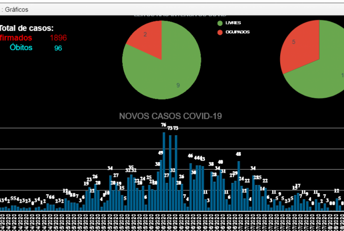 Gráficos com dados oficiais sobre a Covid-19 e médias de novos casos e óbitos estão disponíveis na internet