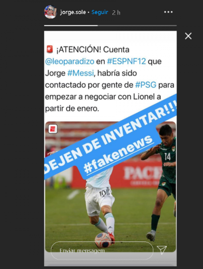 Pai de Messi se irrita com rumores sobre o futuro do craque - Reprodução/Instagram