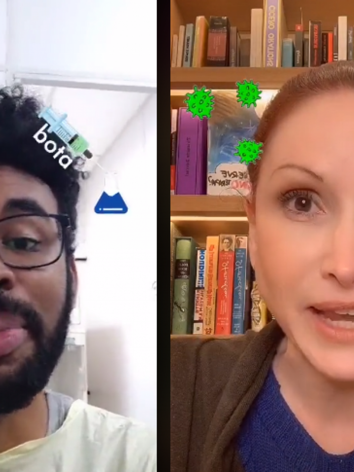 O virologista R&ocirc;mulo Neris e a microbiologista Nat&aacute;lia Pasternak: cientistas se unem em iniciativa para combater desinforma&ccedil;&atilde;o sobre vacinas