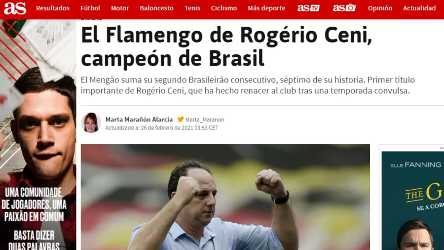 Jornais divergem sobre número do título do Flamengo - Reprodução